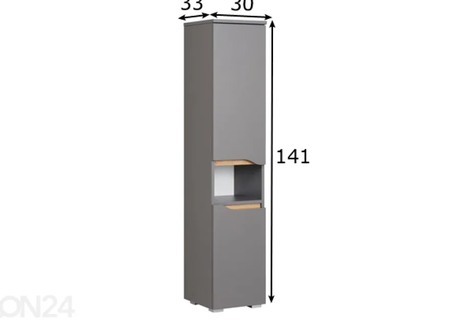Korkea kylpyhuoneen kaappi 357