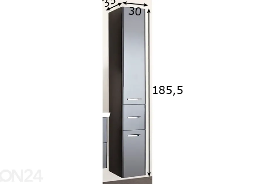 Korkea kylpyhuoneen kaappi 327