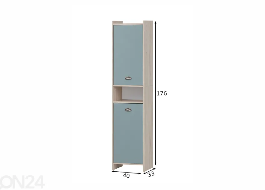 Korkea kylpyhuoneen kaappi Lindholm 40 cm