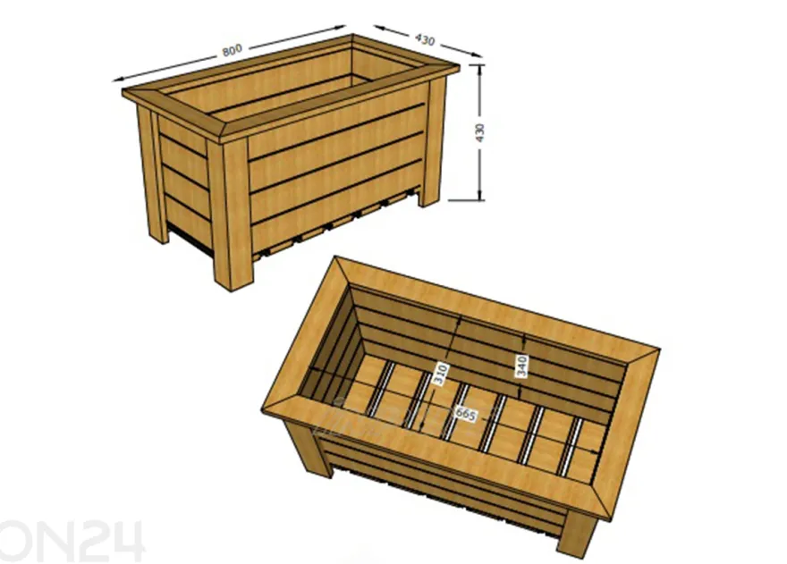 Kukkaruukku 43x80 cm