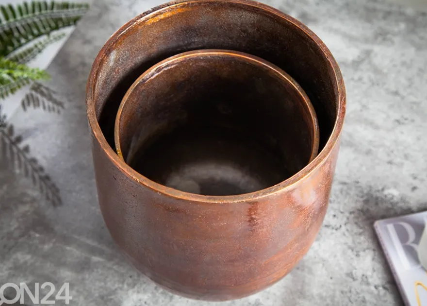 Kukkaruukut Copper L, 2 kpl