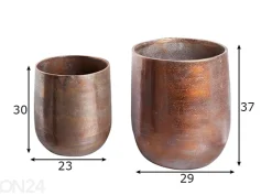 Kukkaruukut Copper L, 2 kpl