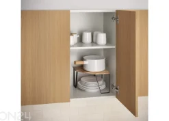 Kulmahylly 1 kpl York, musta + akaasiapuu
