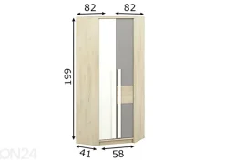 Kulmavaatekaappi Carlo 82x82