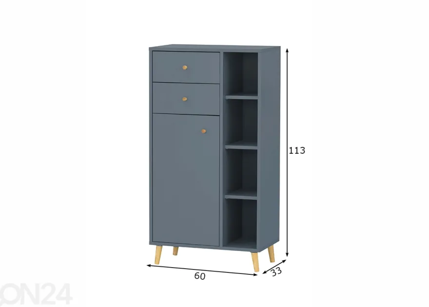 Kylpyhuoneen alakaappi Bjarne 60 cm