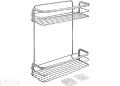 Kylpyhuoneen hylly Origin Luxy Ufix 2x, 26x10x30 cm, kromi
