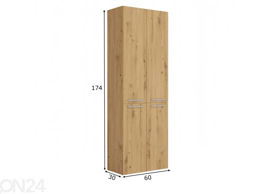 Kylpyhuoneen kaappi 60 cm