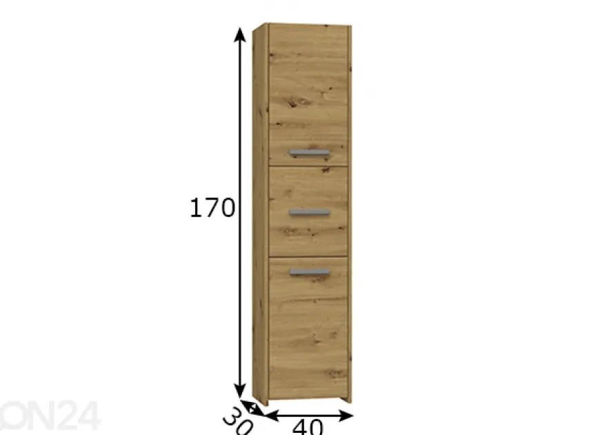 Kylpyhuoneen kaappi Olbia 40 cm