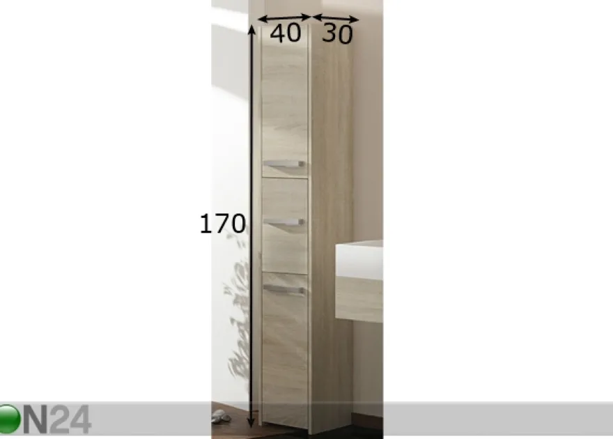 Kylpyhuoneen kaappi Olbia 40 cm