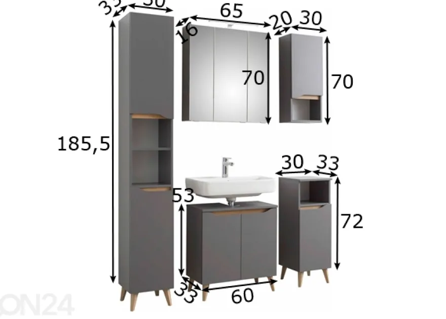Kylpyhuoneen kalusteet 357