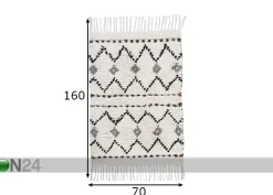 Kylpyhuoneen matto Ethno Bath Zigzag 70x160 cm