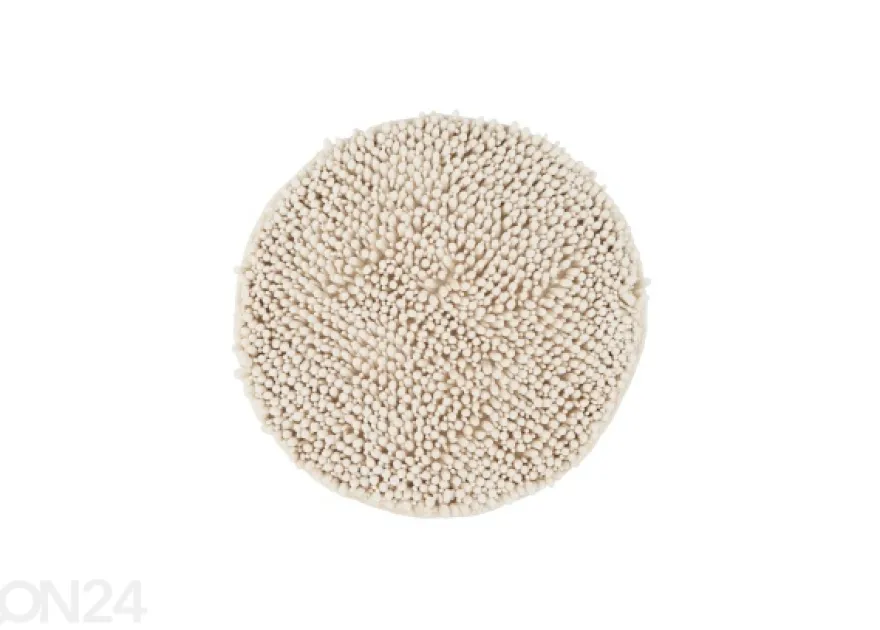 Kylpyhuoneen matto Fluffy Ivory Ø55 cm