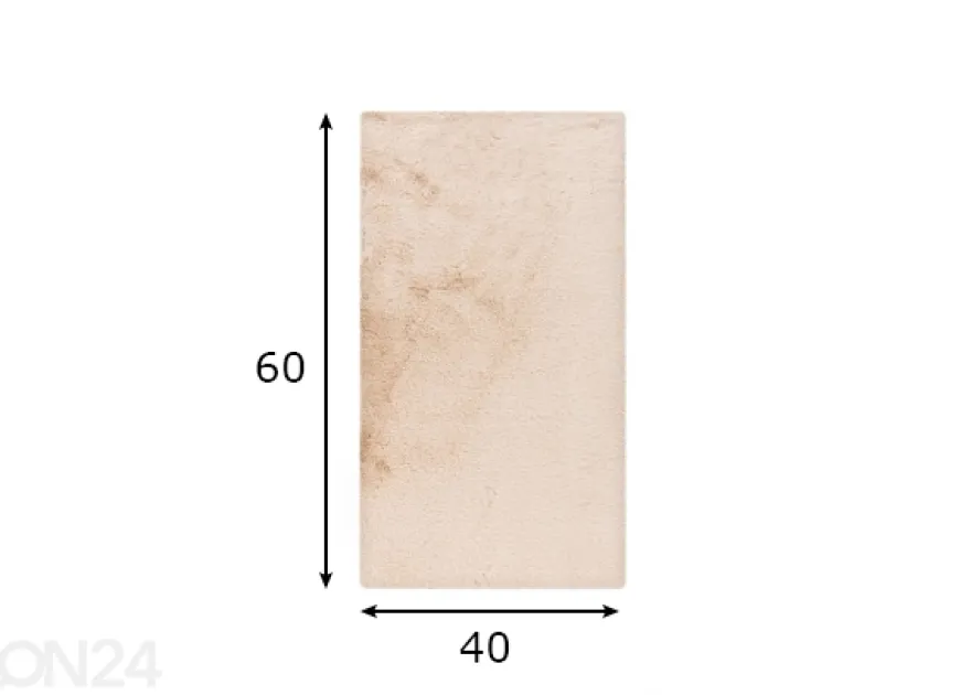 Kylpyhuoneen matto Heaven Beige 40x60 cm