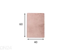 Kylpyhuoneen matto Heaven Powder Pink 40x60 cm