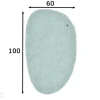 Kylpyhuoneen matto om Tailor Cozy Bath Uni Pebble 60x100 cm, mintunvihreä
