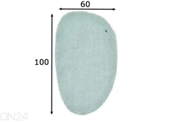 Kylpyhuoneen matto om Tailor Cozy Bath Uni Pebble 60x100 cm, mintunvihreä