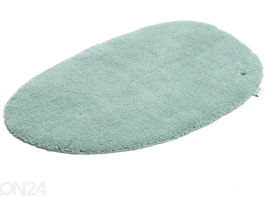Kylpyhuoneen matto om Tailor Cozy Bath Uni Pebble 60x100 cm, mintunvihreä