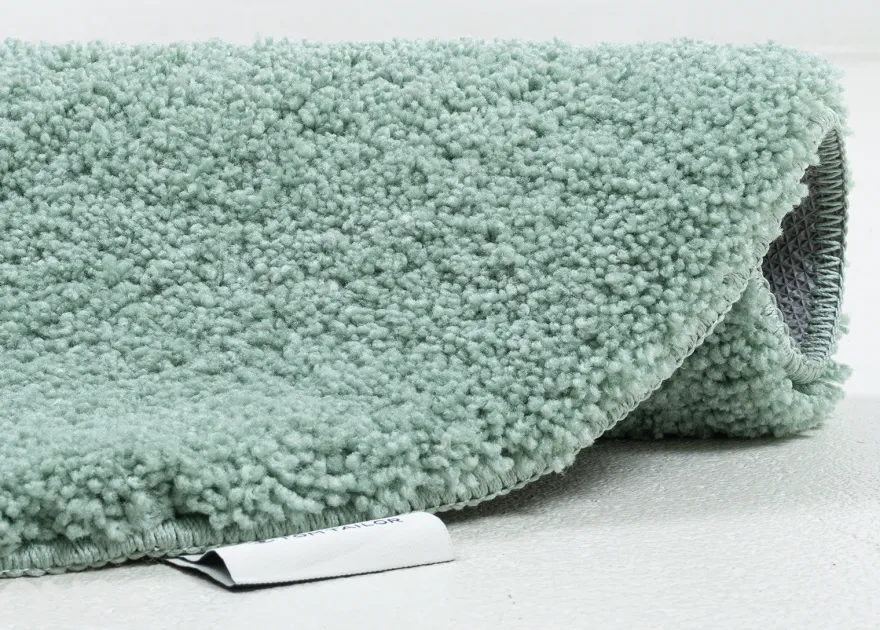 Kylpyhuoneen matto om Tailor Cozy Bath Uni Ø60 cm, mintunvihreä