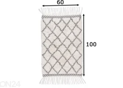 Kylpyhuoneen matto Tom Tailor Ethno Bath Ben 60x100 cm, valkoinen/kirjava