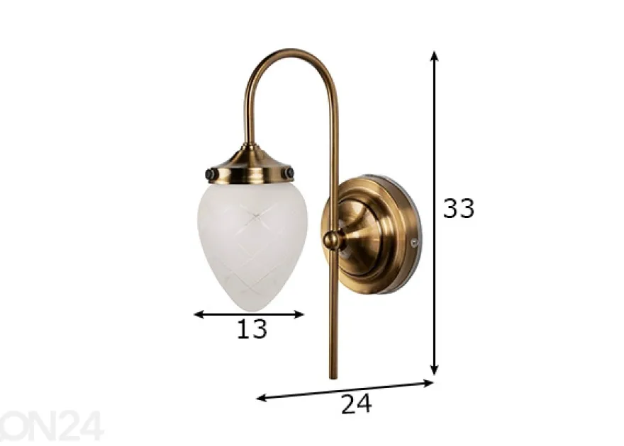 Kylpyhuoneen valaisin Juni, valkoinen