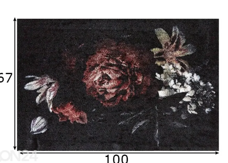 Kynnysmatto Bella Rosa 67x100 cm