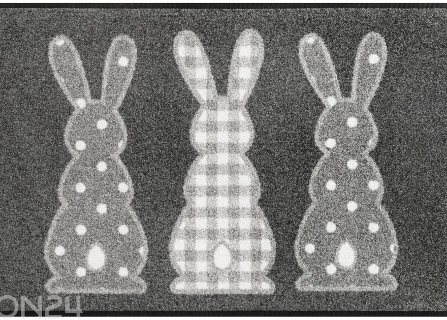 Kynnysmatto Bunny Trio, 50x75 cm