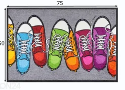 Kynnysmatto Bunte Turnschuhe 50x75 cm