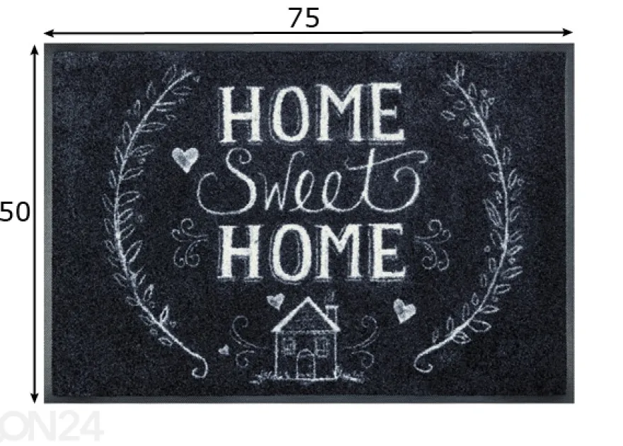 Kynnysmatto Chalky Home 50x75 cm