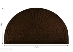 Kynnysmatto Dune Halfmoon dark brown 85x55 cm