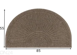 Kynnysmatto Dune Halfmoon taupe 85x55 cm