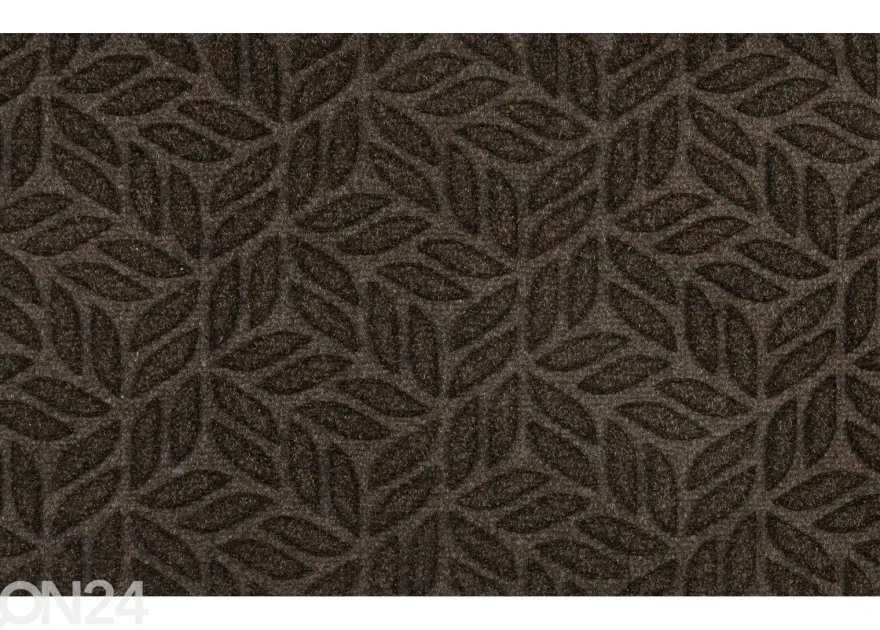 Kynnysmatto Dune Leaves dark brown 45x75 cm