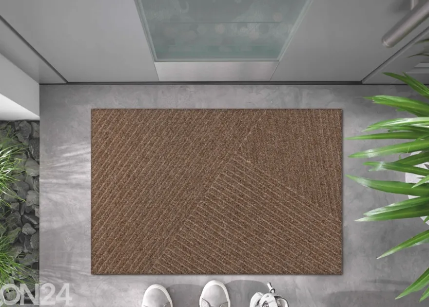 Kynnysmatto Dune Stripes taupe 45x75 cm