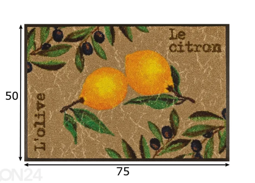 Kynnysmatto Le Citron 50x75 cm