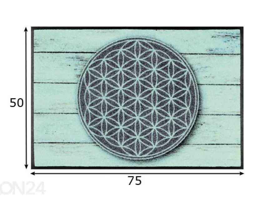 Kynnysmatto Pattern of Life 50x75 cm