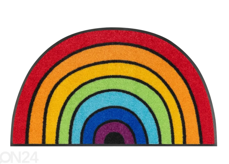 Kynnysmatto Round Rainbow 50x85 cm