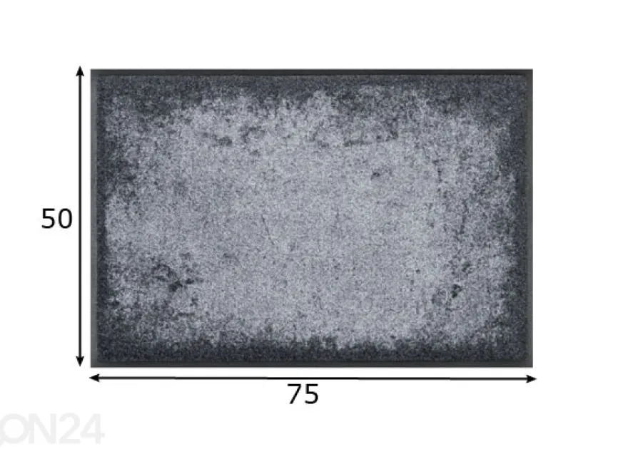 Kynnysmatto Shades of Grey 50x75 cm