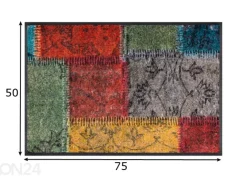 Kynnysmatto Vintage Patches 50x75 cm