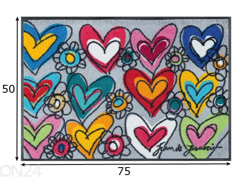 Kynnysmatto With Love, all things are possible 50x75 cm