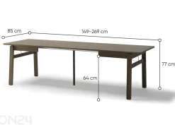Laajennettava ruokapöytä Plot 85x149/269 cm