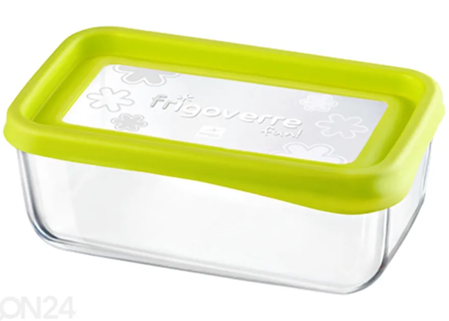Lasikulho kannella Frigoverre 1,1 L, 21x13 cm
