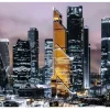Lasikuva Gold Tower 120x80 cm