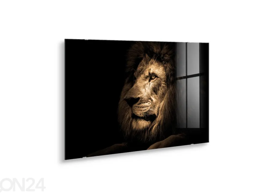 Lasikuva Lion 100x70 cm