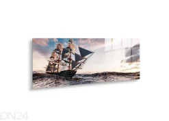 Lasikuva Ship 125x50 cm