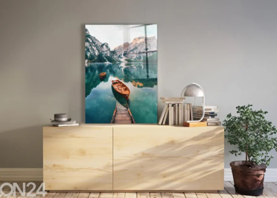 Lasikuva Tyrol Boat 50x70 cm