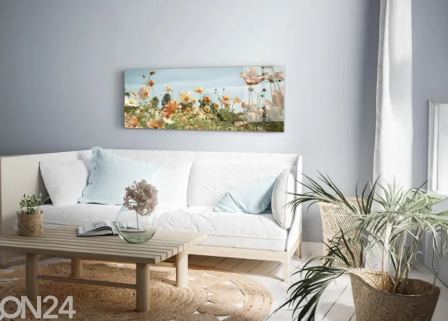 Lasikuva Yellow Meadow 125x50 cm
