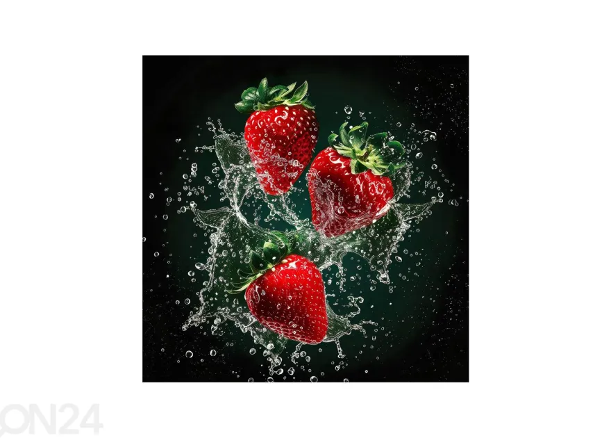 Lasitaulu Strawberries 30x30 cm