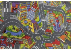 Lastenhuoneen matto AUTOTIET 133x133 cm