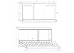 Lasten kaappisänky Mac 90x200 cm