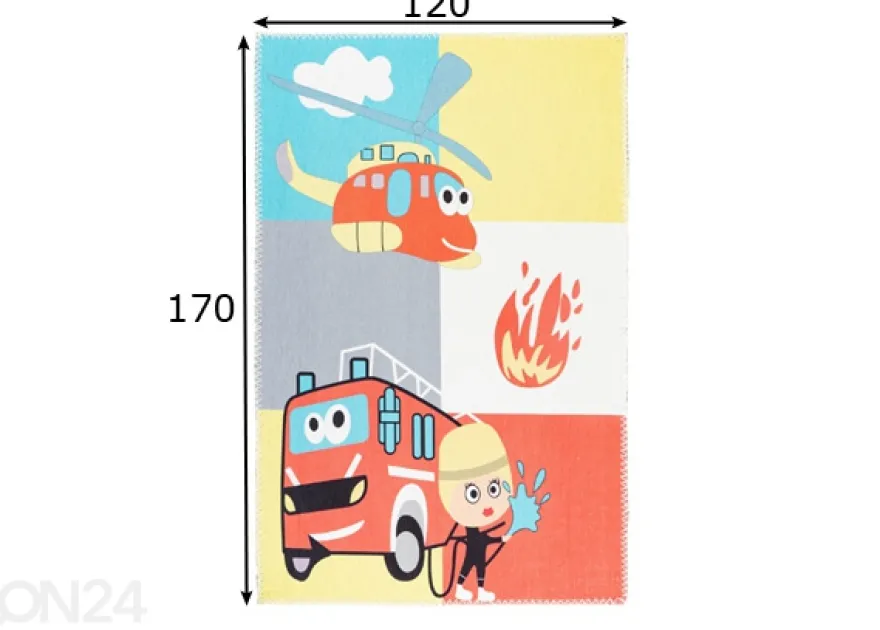 Lasten matto 120x170 cm