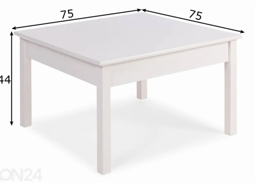 Lasten pöytä 75x75 cm